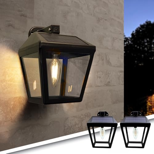 RexTech Solar LED Wandleuchte | Set mit 4 Stück | Schwarze Wandleuchte mit Solarenergie | Mit Ein-/Ausschalter ausgestattet | Warmweißes Licht 2700 Kelvin RexTech Solar LED Wandleuchte | Set mit 4 Stück | Schwarze Wandleuchte mit Solarenergie | Mit Ein-/Ausschalter ausgestattet | Warmweißes Licht 2700 Kelvin von RexTech