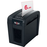Rexel Secure X6-SL Aktenvernichter mit Partikelschnitt P-4, 4 x 40 mm, bis 6 Blatt, schwarz von Rexel
