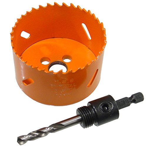 Rexxer Ø 70 mm HSS BiM Lochsäge Bohrkrone mit Zentrierbohrer für Metall, Holz, Inox von Rexxer