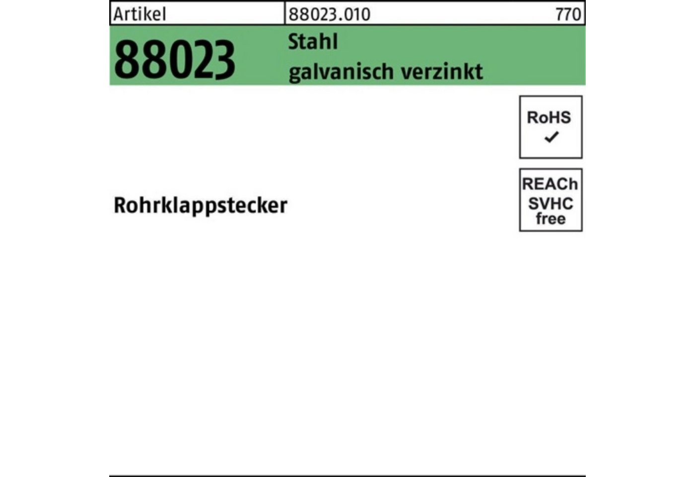 Reyher Klappstecker 100er Pack Rohrklappstecker R 88023 10x 60x 32 Stahl galv.verz. 25 St von Reyher