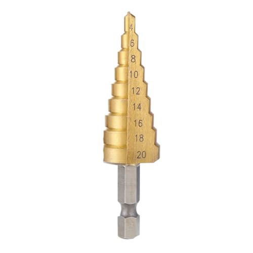 Reykentu 4-20 mm HSS Stufenbohrer mit Gerader Nut, für und Metall, Lochschneider, Kernbohrer, Pagodenbohrer von Reykentu