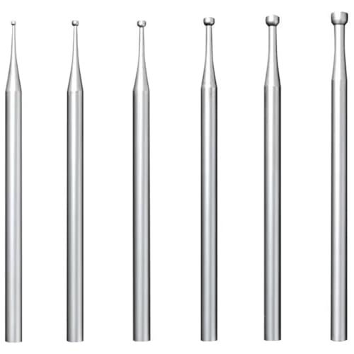 Reykentu 6 Stück Fräser mit rundem Becher, 0,9 cm (3/32 ) für die Schmuckherstellung, runde Drahtbohrer von Reykentu