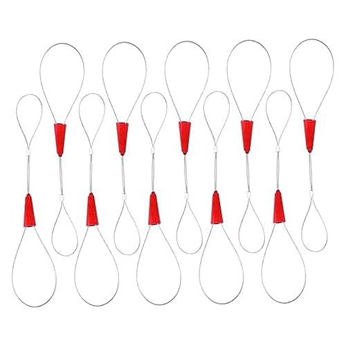 Reykentu Angelwerkzeug 10 Stück Geräte Einfädler Kabel Werkzeug Draht Extraktor Draht Rot Band Fisch Werkzeug Befestigung Elektrisches Kabel von Reykentu