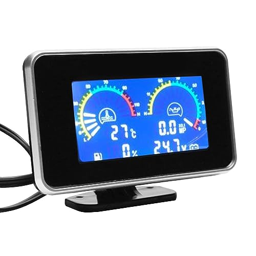 Reykentu Digitales Öldruckmessgerät für Auto, LCD-Display, digitaler Sensor, Instrumententafel, Voltmeter, Wassertemperaturmesser, 4-in-1 Reykentu Digitales Öldruckmessgerät für Auto, LCD-Display, digitaler Sensor, Instrumententafel, Voltmeter, Wassertemperaturmesser, 4-in-1 von Reykentu