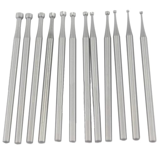 Reykentu Frässtifte mit offener Öffnung, 1,9 cm Schaft, offene Öffnung, Tassenform, Draht-Runder-Bits, Schmuckfassung, Lapidar-Bits, 12 Stück von Reykentu