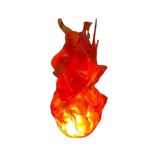 Reykentu Halloween Floating Fireball Prop Flame Lamp Prop Artificial Fake Fire Floating Props No Flame for Home Halloween Decor von Reykentu
