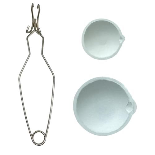 Reykentu Kleines Schmelzendes Keramiktiegel-Schalen-Set mit Peitschenzangengriff 2A Schmelzendes Keramiktiegel-Set Gold-Silber-Schmelz von Reykentu