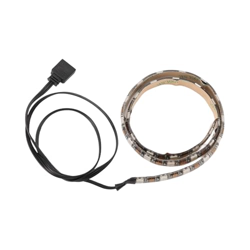 Reykentu RGB-Lichtstreifen für PC-Gehäuse, schwenkbarer LED-Streifen für Motherboard, 3 x 5 V Stecker, Gehäuse für Computerspiele (0,5 m) von Reykentu
