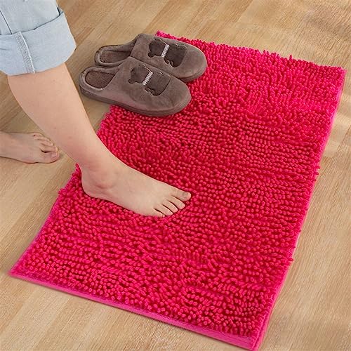 Reyox Badematte Hochflor Chenille rutschfest Vorleger Waschbar Badteppich Badezimmer Wasserabsorbierenden Fuchsie 50 x 80 cm Reyox Badematte Hochflor Chenille rutschfest Vorleger Waschbar Badteppich Badezimmer Wasserabsorbierenden Fuchsie 50 x 80 cm von Reyox