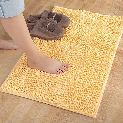 Reyox Badematte Hochflor Chenille rutschfest Vorleger Waschbar Badteppich Badezimmer Wasserabsorbierenden Gelb 80 x 120 cm Reyox Badematte Hochflor Chenille rutschfest Vorleger Waschbar Badteppich Badezimmer Wasserabsorbierenden Gelb 80 x 120 cm von Reyox