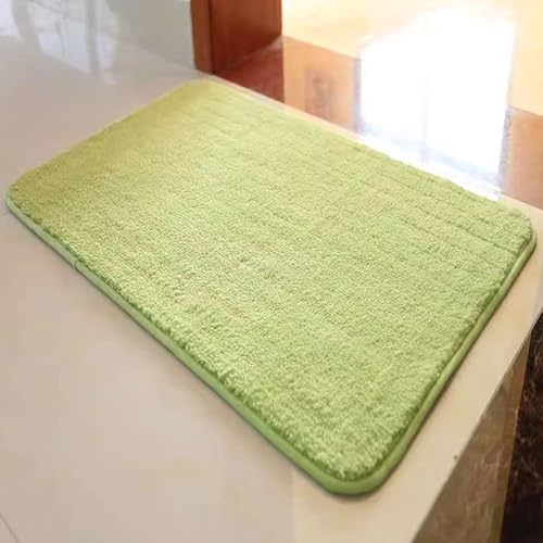 Reyox Badezimmerteppich rutschfest, Wasserabsorbierenden Badematte, Weich Flauschig Badteppich, Fußmatte für Wohnzimmer Schlafzimmer Badezimmer Hellgrün 90 x 120 cm von Reyox