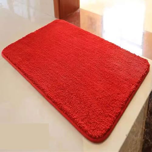 Reyox Badezimmerteppich rutschfest, Wasserabsorbierenden Badematte, Weich Flauschig Badteppich, Fußmatte für Wohnzimmer Schlafzimmer Badezimmer Rot 100 x 130 cm von Reyox