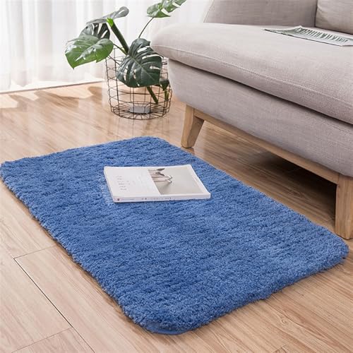 Reyox Superweiche Saugfähige Badematte, Dicke Badezimmerteppiche für Dusche, Fußmatte rutschfest und Schnelltrocknend, Blau, 40x120cm von Reyox