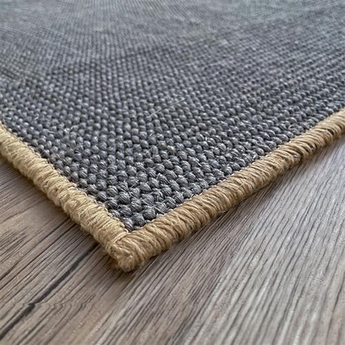 Reyox Teppich Flur Naturfaser de Jute, Sisal Teppich für Wohnzimmer Schlafzimmer, Flurteppich Dekoration Stil 3 50x80cm von Reyox