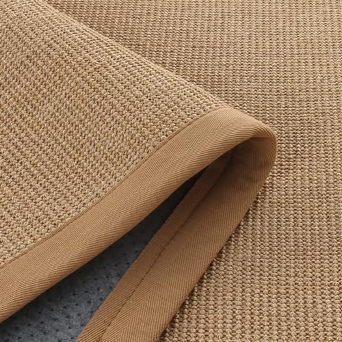 Reyox Teppich Flur Naturfaser de Sisal, Jute Teppich für Wohnzimmer Schlafzimmer, Flurteppich Dekoration Stil 3 50x80cm von Reyox