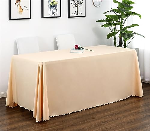 Reyox Tischdecke Polyester Abwaschbar Tischwäsche Fleckschutz Tischtuch für Home Hochzeit Party Dekoration Champagner 200 x 320 cm Rechteckig Reyox Tischdecke Polyester Abwaschbar Tischwäsche Fleckschutz Tischtuch für Home Hochzeit Party Dekoration Champagner 200 x 320 cm Rechteckig von Reyox