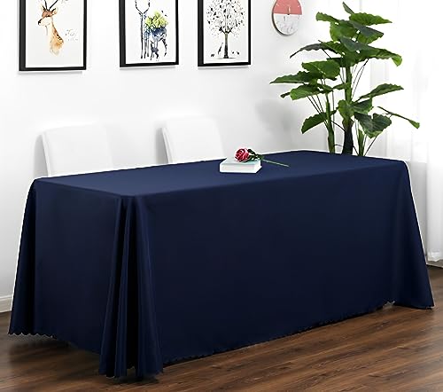 Reyox Tischdecke Polyester Abwaschbar Tischwäsche Fleckschutz Tischtuch für Home Hochzeit Party Dekoration Navy Blau 200 x 320 cm Rechteckig Reyox Tischdecke Polyester Abwaschbar Tischwäsche Fleckschutz Tischtuch für Home Hochzeit Party Dekoration Navy Blau 200 x 320 cm Rechteckig von Reyox