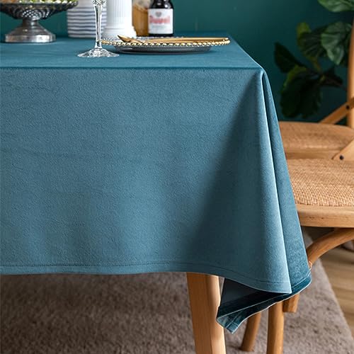 Reyox Tischdecke Samt Baumwolle Tischwäsche Abwaschbar Tischtuch Fleckschutz für Home Küche Dekoration Nebelblau 65 x 65 cm Quadratisch Reyox Tischdecke Samt Baumwolle Tischwäsche Abwaschbar Tischtuch Fleckschutz für Home Küche Dekoration Nebelblau 65 x 65 cm Quadratisch von Reyox
