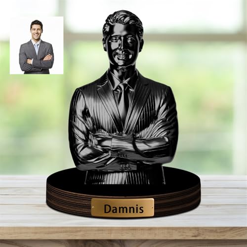 Personalisierte Foto Statue Plaque Zeichen, benutzerdefinierte Foto Bild Retro Metall Skulptur, Acryl Bild Ausschnitt & Familie Gedenk Statue, Porträt Geschenk für Hochzeiten Familie von Reyrijf