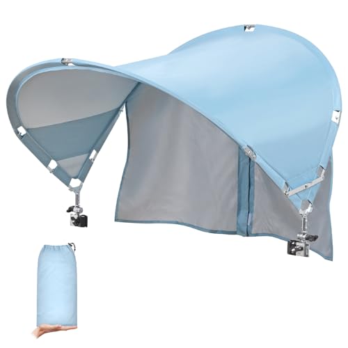 XL Universal Stuhl Baldachin Regenschirm UPF 50+ Faltbarer Sonnenschutz Befestigung mit verstellbarer Klemme, passend für die meisten Marken Strand, Camping, Rasen, Bräunung, Zero Gravity, Lounge von Reyzaa