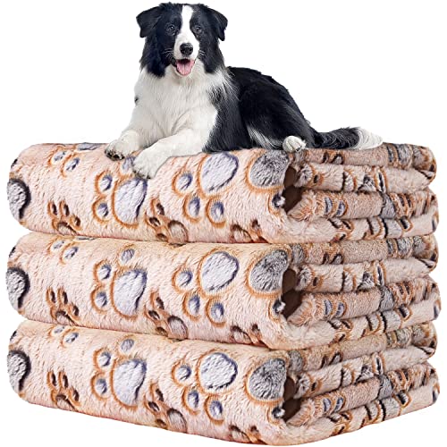 Hundedecke Sofa, Waschbar Decke Für Sofa, Hundedecke Flauschig, Fleecedecke Hunde, 3 Pack Weiche Warme Haustier Decken, Mit niedlichem Knochen-Druck,Für eine Vielzahl von Haustieren,110 * 80CM von Rezutan