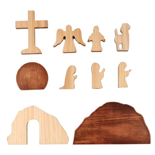 Rfeeuubft 10 Stück Reproduktion der Jesus-Auferstehungsszene für Den Schreibtisch, Wie Abgebildet, Aus Massivem von Rfeeuubft