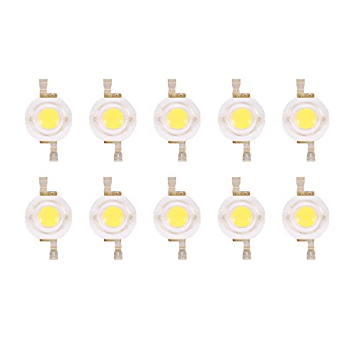 Rfeeuubft 10 Stück hohe 2-polige 3 W warmweiße LED-Perlen-Emitter 100-110 von Rfeeuubft