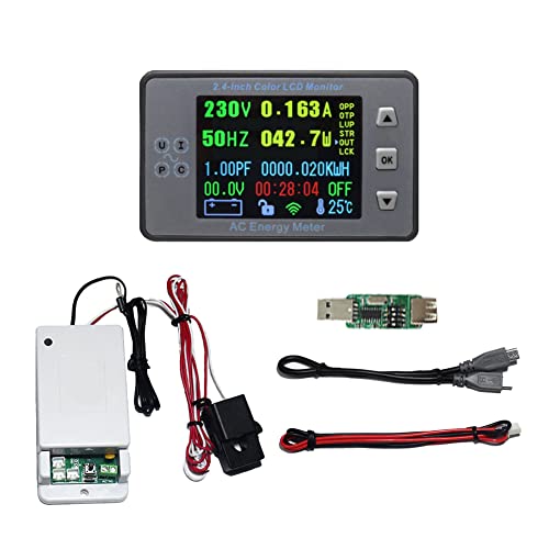 Rfeeuubft 2,4 Zoll Drahtloser Spannungsmesser Ersatzteile AC100A Voltmeter Solar Autobatterie Aufladen Coulometer Kapazität Power Monitor Rfeeuubft 2,4 Zoll Drahtloser Spannungsmesser Ersatzteile AC100A Voltmeter Solar Autobatterie Aufladen Coulometer Kapazität Power Monitor von Rfeeuubft