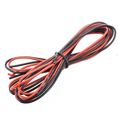 Rfeeuubft 2 x 16 Gauge AWG Silikon Gummi Draht Kabel - Rot & Schwarz von Rfeeuubft