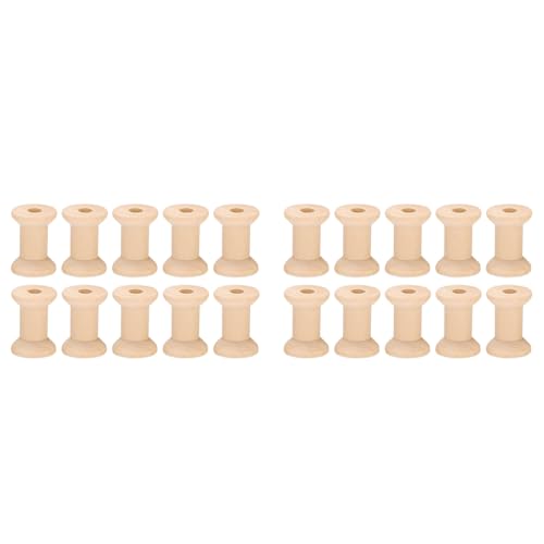 Rfeeuubft 20Pcs HöLzerne Leere Fadenspulen NatüRliche Farbe 29Mm X 23Mm Rfeeuubft 20Pcs HöLzerne Leere Fadenspulen NatüRliche Farbe 29Mm X 23Mm von Rfeeuubft