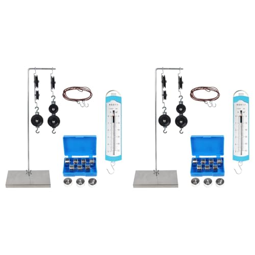 Rfeeuubft 2X Dynamometer Balance Physik Experimente Spring Haken Code Mechanik Von Maschinen Riemen Scheiben Block Set von Rfeeuubft