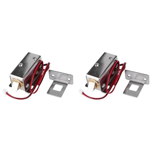 Rfeeuubft 2X Mini Elektromagnetisches Schloss DC 12V Elektrisches Riegelschloss Kleines Elektrisches SchaltschranktüRschloss (B) von Rfeeuubft
