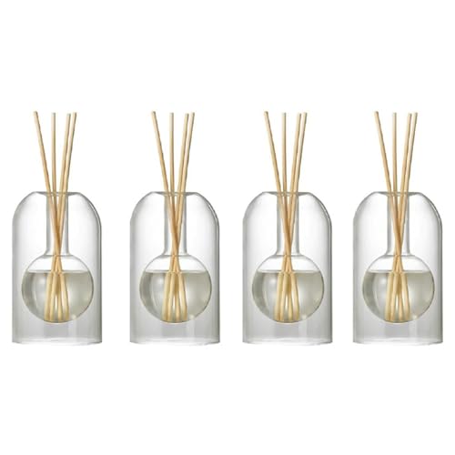 Rfeeuubft 4X Aufbewahrungsbehälter, Diffusorflaschen, Aromatherapie-Diffusorflasche, Moderne Diffusor-Glasflasche, Organizer für Ätherische ÖLe, A von Rfeeuubft