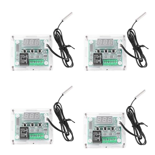 Rfeeuubft 4X W1209 DC 12V Thermostat Temperatur Regler Thermometer Controller mit Digitaler LED Anzeige mit Gehäuse Rfeeuubft 4X W1209 DC 12V Thermostat Temperatur Regler Thermometer Controller mit Digitaler LED Anzeige mit Gehäuse von Rfeeuubft