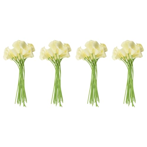 Rfeeuubft 72X Künstliche Calla Lily Blumen Single Long Stem Bouquet Real Home Decor Farbe: Cremig Rfeeuubft 72X Künstliche Calla Lily Blumen Single Long Stem Bouquet Real Home Decor Farbe: Cremig von Rfeeuubft
