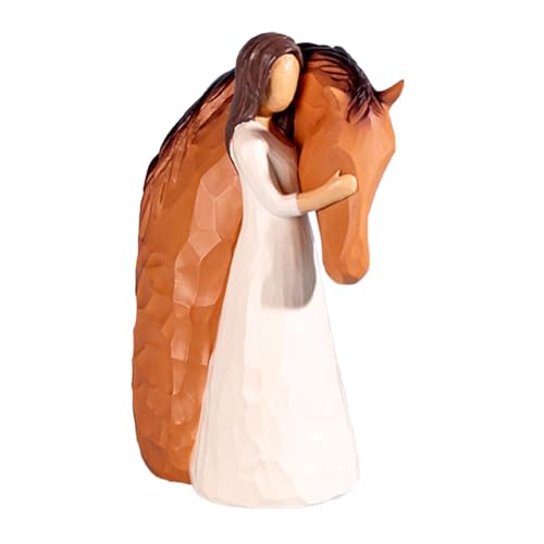 Rfeeuubft Harzstatue mit Haustier, Skulpturen und Dekorationen, Dekoratives Geschenk für Schlafzimmer, Wohnzimmer, Tischplatte - von Rfeeuubft