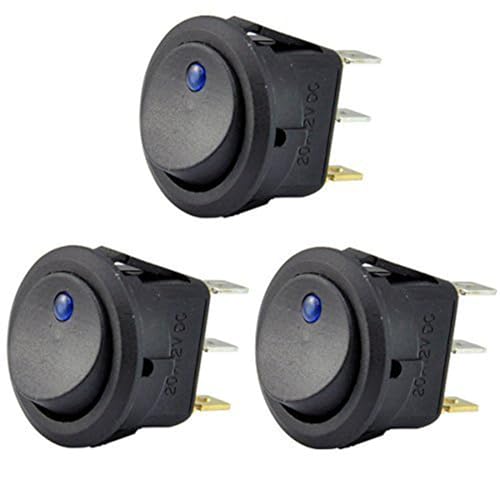 Rfeeuubft Kippschalter, LED-Kippschalter, 12 V, 20 A, blaues Licht, SPST-On-Off-Steuerung für Boote, Rennen, Geländewagen, schwere LKWs, Wohnmobile, Geländefahrzeuge und alles, was 12 Volt verwendet, Rfeeuubft Kippschalter, LED-Kippschalter, 12 V, 20 A, blaues Licht, SPST-On-Off-Steuerung für Boote, Rennen, Geländewagen, schwere LKWs, Wohnmobile, Geländefahrzeuge und alles, was 12 Volt verwendet, von Rfeeuubft