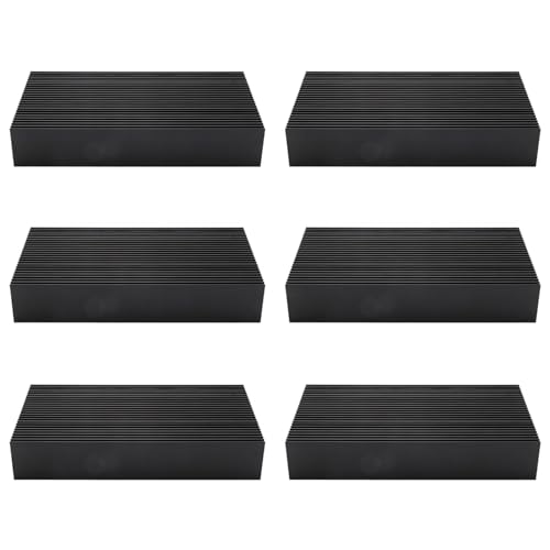 Rfeeuubft Kühlkörper aus Aluminium, silberfarben, 80 x 27 x 150 mm, für LED-Leistungstransistor, elektrischer Heizkörper-Chip, 6 Stück von Rfeeuubft