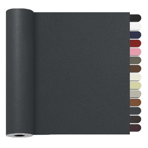 Kunstleder Selbstklebend Dunkelgrau, 40x300cm Leder Reparatur Set, Leder Patch, Selbstklebend Lederflicken Leather Repair für Sofa, Möbel, Autositze, Jacken, Handtaschen. Kunstleder Selbstklebend Dunkelgrau, 40x300cm Leder Reparatur Set, Leder Patch, Selbstklebend Lederflicken Leather Repair für Sofa, Möbel, Autositze, Jacken, Handtaschen. von RggEyy