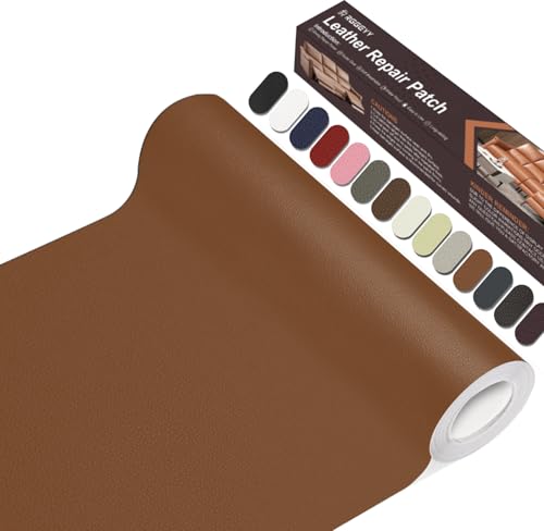 RggEyy Leder Reparatur Set Hellbraun, 20 x 100 cm Kunstleder Selbstklebend, Lederflicken Selbstklebend, Kunstleder Reparaturset, Leder Patch für Sofa, Möbel, Autositze, Jacken, Handtaschen. RggEyy Leder Reparatur Set Hellbraun, 20 x 100 cm Kunstleder Selbstklebend, Lederflicken Selbstklebend, Kunstleder Reparaturset, Leder Patch für Sofa, Möbel, Autositze, Jacken, Handtaschen. von RggEyy