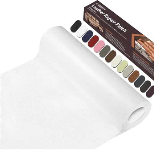 RggEyy Leder Reparatur Set Weiß, 20 x 100 cm Kunstleder Selbstklebend, Lederflicken Selbstklebend, Kunstleder Reparaturset, Leder Patch für Sofa, Möbel, Autositze, Jacken, Handtaschen. RggEyy Leder Reparatur Set Weiß, 20 x 100 cm Kunstleder Selbstklebend, Lederflicken Selbstklebend, Kunstleder Reparaturset, Leder Patch für Sofa, Möbel, Autositze, Jacken, Handtaschen. von RggEyy