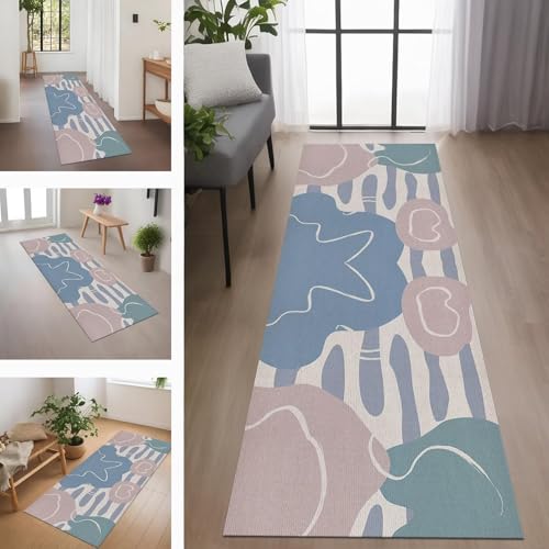 Rglxing Teppich Läufer Flur rutschfest Küchenteppich Fußmatte 110X450CM Waschbar Blau Grün Rosa Teppichläufer Meterware Schmutzfangmatte Teppichläufer für Flur Küche Eingang Wohnzimmer Schlafzimmer Rglxing Teppich Läufer Flur rutschfest Küchenteppich Fußmatte 110X450CM Waschbar Blau Grün Rosa Teppichläufer Meterware Schmutzfangmatte Teppichläufer für Flur Küche Eingang Wohnzimmer Schlafzimmer von Rglxing