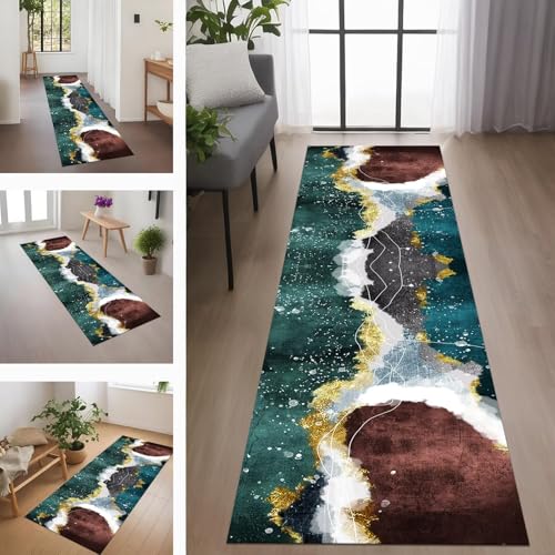 Rglxing Teppich Läufer Flur rutschfest Küchenteppich Fußmatte 120X180CM Waschbar Mehrfarbig Teppichläufer Meterware Schmutzfangmatte Teppichläufer für Flur Küche Eingang Wohnzimmer Schlafzimmer von Rglxing