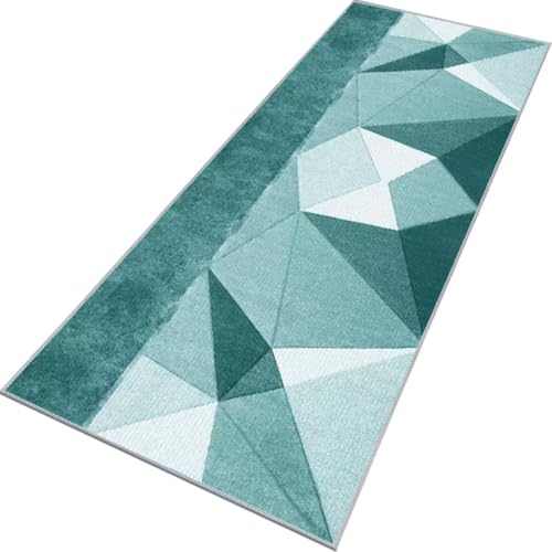 Rglxing Teppich Läufer Flur rutschfest Küchenteppich Fußmatte 120X500CM Waschbar Cyan Geometrisch Teppichläufer Meterware Schmutzfangmatte Teppichläufer für Flur Küche Eingang Wohnzimmer Schlafzimmer Rglxing Teppich Läufer Flur rutschfest Küchenteppich Fußmatte 120X500CM Waschbar Cyan Geometrisch Teppichläufer Meterware Schmutzfangmatte Teppichläufer für Flur Küche Eingang Wohnzimmer Schlafzimmer von Rglxing