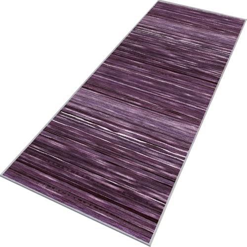 Rglxing Teppich Läufer Flur rutschfest Küchenteppich Fußmatte 40X250CM Waschbar Rosa Violett Teppichläufer Meterware Schmutzfangmatte Teppichläufer für Flur Küche Eingang Wohnzimmer Schlafzimmer von Rglxing