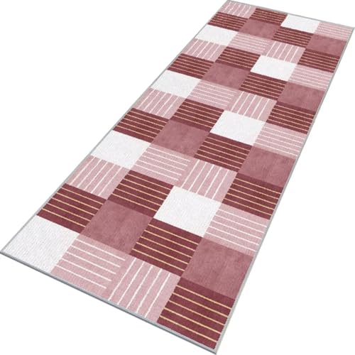 Rglxing Teppich Läufer Flur rutschfest Küchenteppich Fußmatte 50X500CM Waschbar Rot Teppichläufer Meterware Schmutzfangmatte Teppichläufer für Flur Küche Eingang Wohnzimmer Schlafzimmer von Rglxing