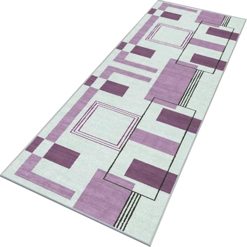 Rglxing Teppich Läufer Flur rutschfest Küchenteppich Fußmatte 60X200CM Waschbar Violett Teppichläufer Meterware Schmutzfangmatte Teppichläufer für Flur Küche Eingang Wohnzimmer Schlafzimmer Rglxing Teppich Läufer Flur rutschfest Küchenteppich Fußmatte 60X200CM Waschbar Violett Teppichläufer Meterware Schmutzfangmatte Teppichläufer für Flur Küche Eingang Wohnzimmer Schlafzimmer von Rglxing