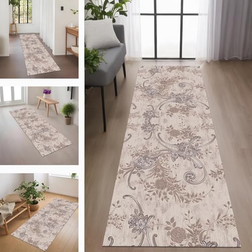 Rglxing Teppich Läufer Flur rutschfest Küchenteppich Fußmatte 70X160CM Waschbar Braun Grau Teppichläufer Meterware Schmutzfangmatte Teppichläufer für Flur Küche Eingang Wohnzimmer Schlafzimmer Rglxing Teppich Läufer Flur rutschfest Küchenteppich Fußmatte 70X160CM Waschbar Braun Grau Teppichläufer Meterware Schmutzfangmatte Teppichläufer für Flur Küche Eingang Wohnzimmer Schlafzimmer von Rglxing
