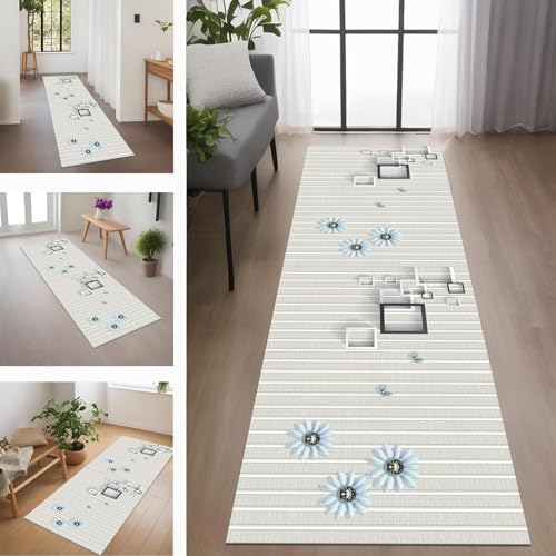 Rglxing Teppich Läufer Flur rutschfest Küchenteppich Fußmatte 70X250CM Waschbar Grau Weiß Schwarz Teppichläufer Meterware Schmutzfangmatte Teppichläufer für Flur Küche Eingang Wohnzimmer Schlafzimmer Rglxing Teppich Läufer Flur rutschfest Küchenteppich Fußmatte 70X250CM Waschbar Grau Weiß Schwarz Teppichläufer Meterware Schmutzfangmatte Teppichläufer für Flur Küche Eingang Wohnzimmer Schlafzimmer von Rglxing