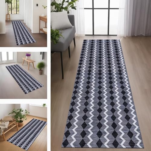 Rglxing Teppich Läufer Flur rutschfest Küchenteppich Fußmatte 80X250CM Waschbar Marokkanisch Teppichläufer Meterware Schmutzfangmatte Teppichläufer für Flur Küche Eingang Wohnzimmer Schlafzimmer Rglxing Teppich Läufer Flur rutschfest Küchenteppich Fußmatte 80X250CM Waschbar Marokkanisch Teppichläufer Meterware Schmutzfangmatte Teppichläufer für Flur Küche Eingang Wohnzimmer Schlafzimmer von Rglxing